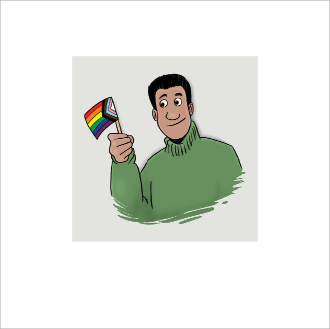 Signed Art Print: Lawrence With Pride Flag